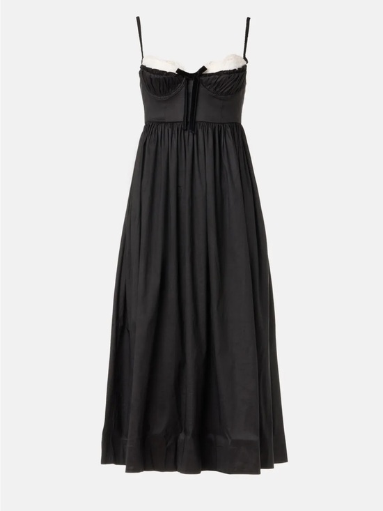 For Love And Lemons Dresses & Skirts - For Love and Lemons Black Corset Midi Dress with Contrast Bust